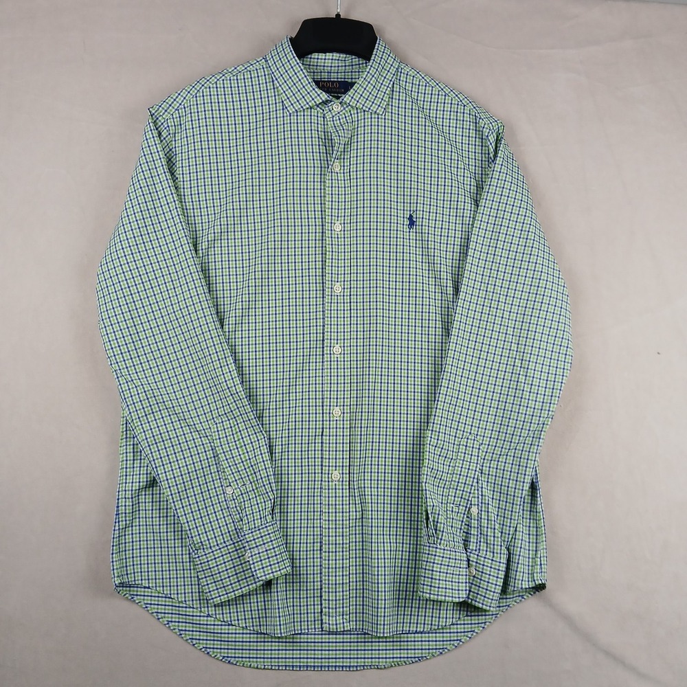 Polo Ralph Lauren Performance Large Mens Shirt Long Sleeve Spread Collar 23x29